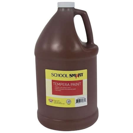 School Smart School Smart 2002726 1 gal Tempera Paint; Brown 2002726